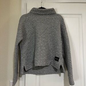 Calvin Klein Light Gray Textured Women's Turtleneck Sweater